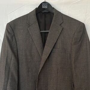 Jos. A. Bank Men's Checkered Blazer in Brown and Charcoal